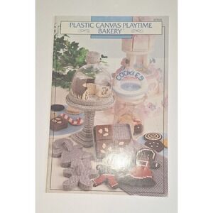 Vintage 1989 Annies Attic Plastic Canvas Playtime Bakery Pattern Booklet 87R35
